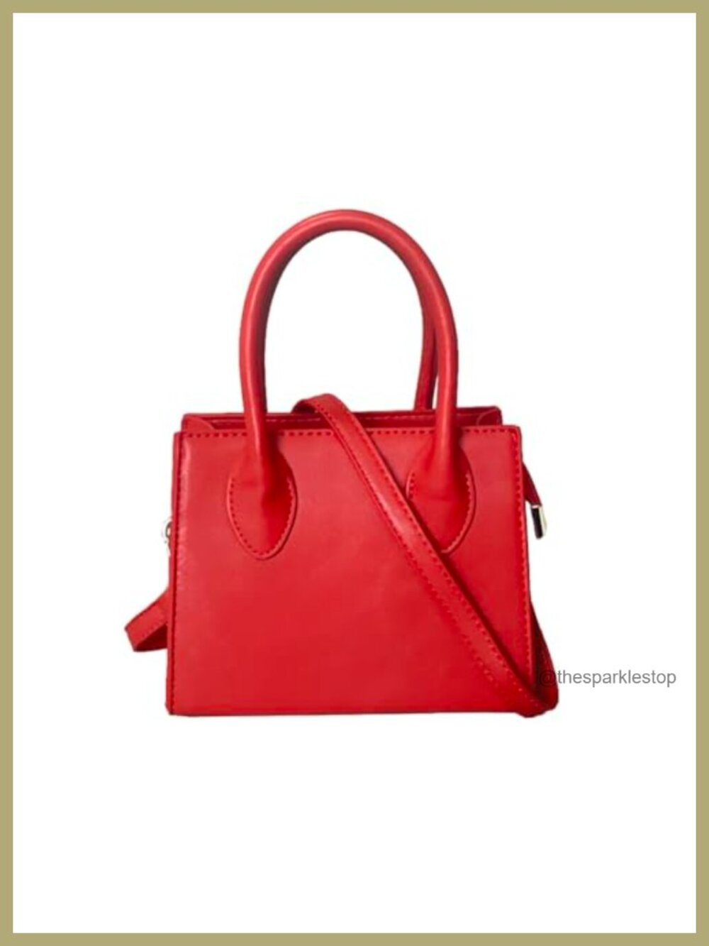Faux Leather Mini Crossbody Bag Convertible Clutch Handbag